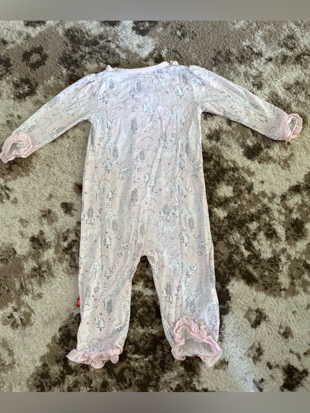 Magnetic Me Pink Ruffle-Trim One-Piece - Picture 2 of 3